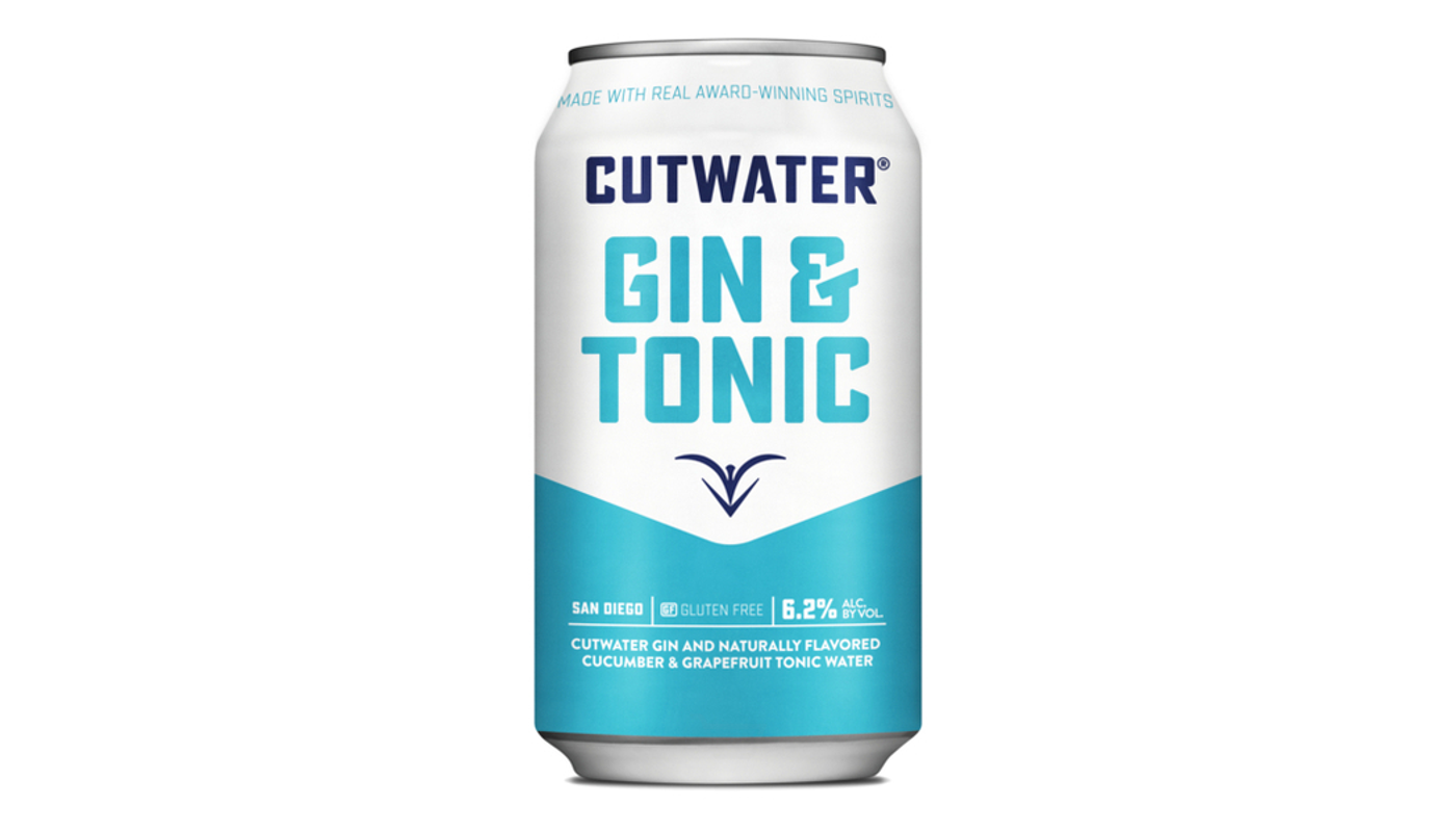 Order Cutwater Spirits Old Grove Gin & Tonic 355mL Aluminium Can food online from Country Cousins Liquor & Jr Market store, Sylmar on bringmethat.com