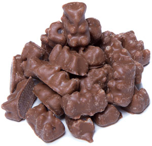 Order Chocolate Covered Gummy Bears (1 lbs) food online from Steel Fudge store, Atlantic City on bringmethat.com