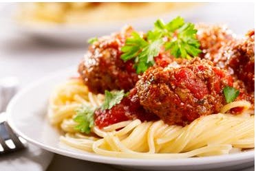 Order Spaghetti & Meatballs - Pasta food online from Pizza Time Restaurant store, Wappingers Falls on bringmethat.com