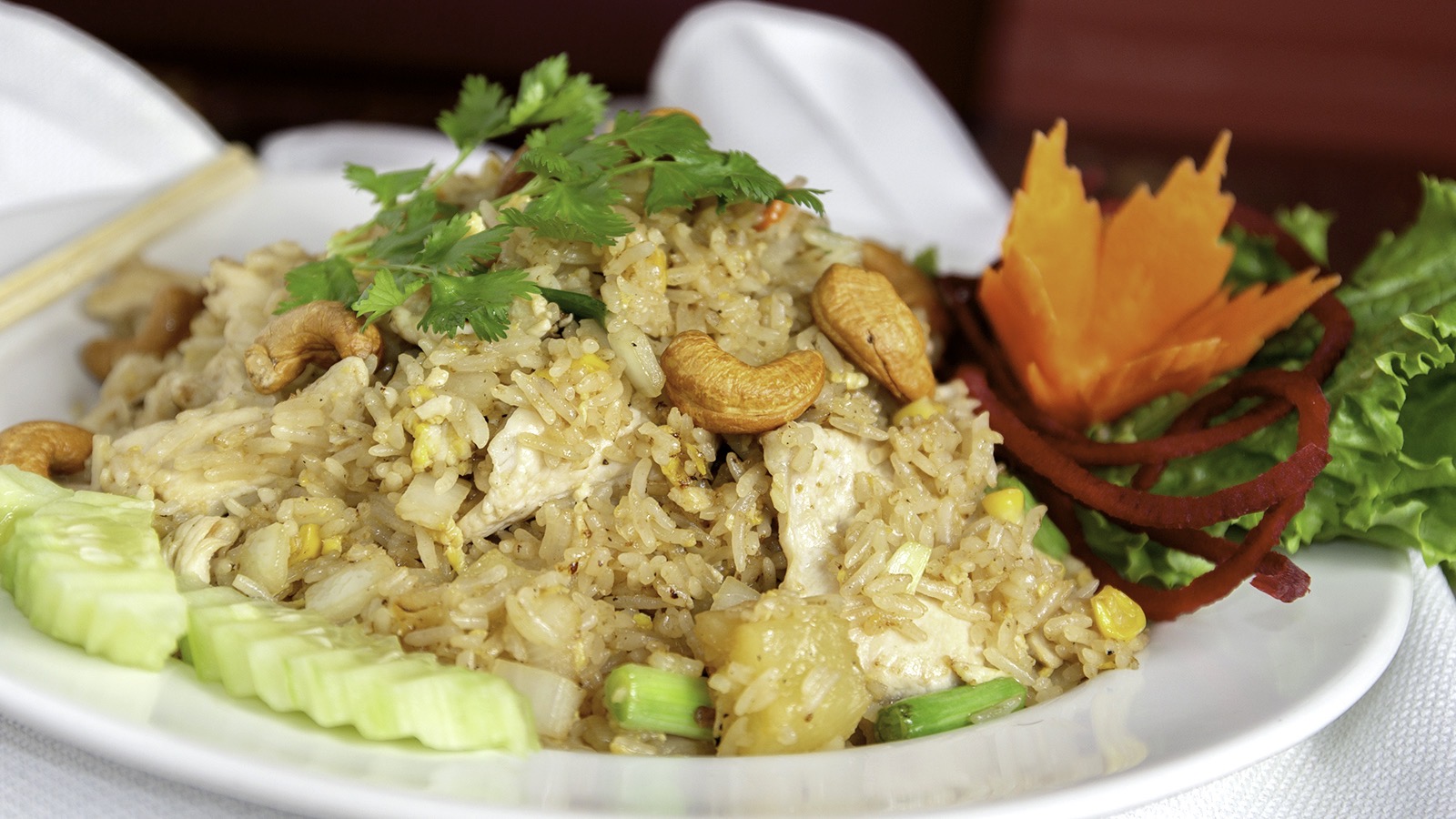 Order 3.5 Pineapple Fried Rice food online from Bangkok Bay store, Lima on bringmethat.com
