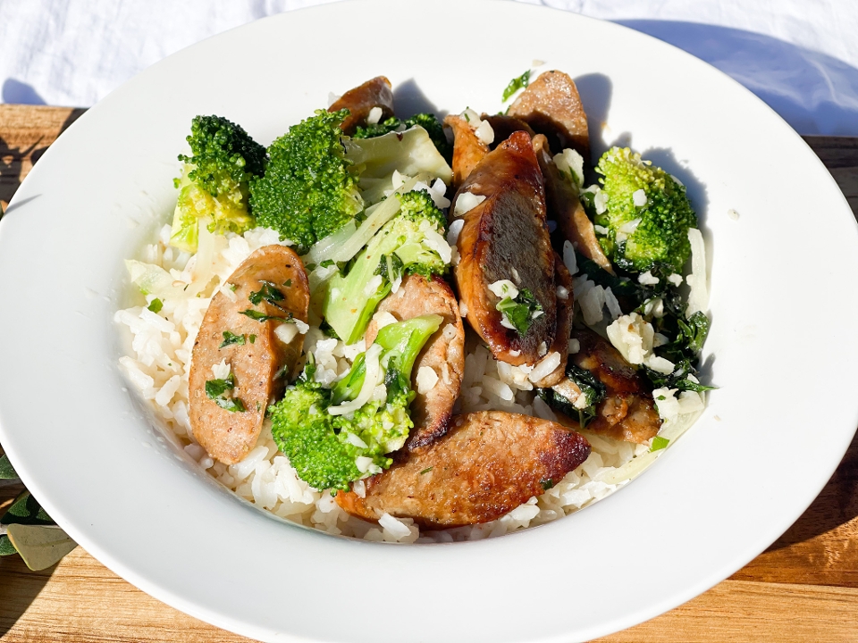 Order Italian Sausage Rice Bowl food online from Pastability store, Salinas on bringmethat.com