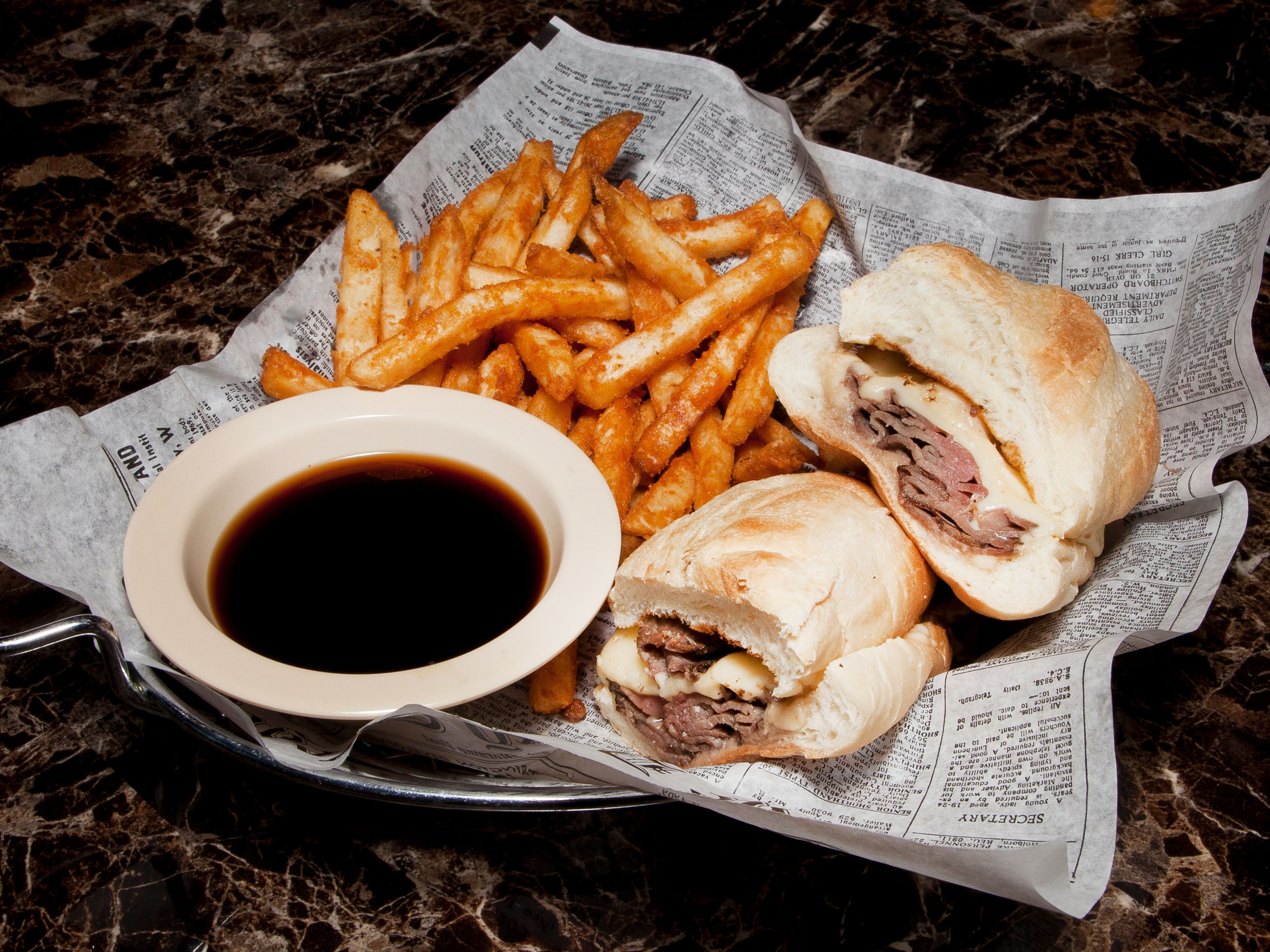 Order French Dip with Au Jus Panini food online from Espression Cafe store, Las Vegas on bringmethat.com