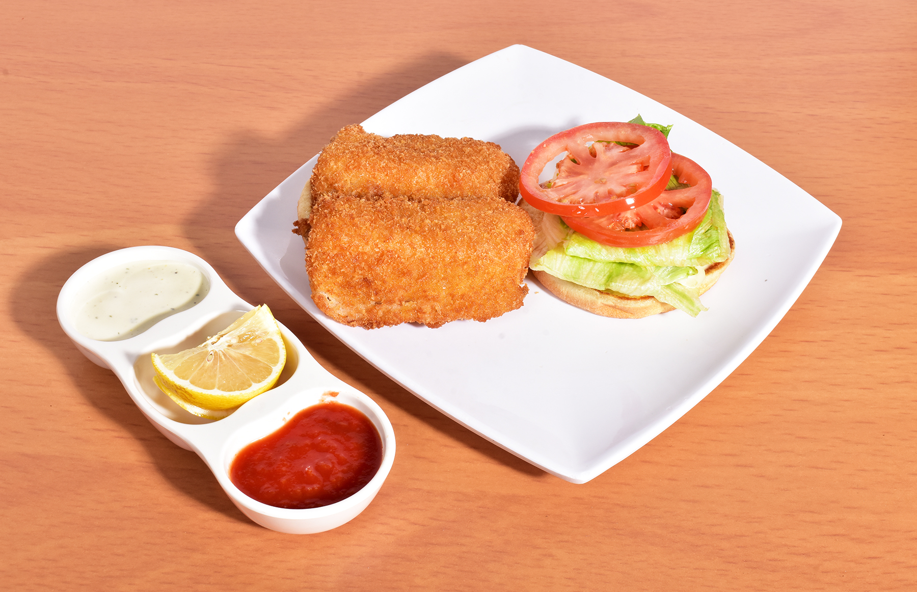 Order Fish Sandwich food online from Titan Burgers Chino store, Chino on bringmethat.com