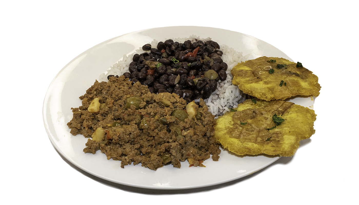 Order #3 Picadillo (Ground Beef) Plate food online from Lynette's Bakery Cafe store, Aberdeen on bringmethat.com