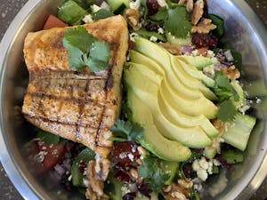 Order Blackened Salmon Salad food online from 2n1 Salad Bar and Grill store, Austin on bringmethat.com