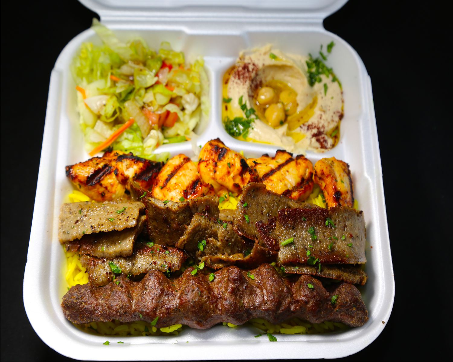 Order Yaba's Meat Combination food online from Yaba’s Food & Middle Eastern Grill store, Chicago on bringmethat.com