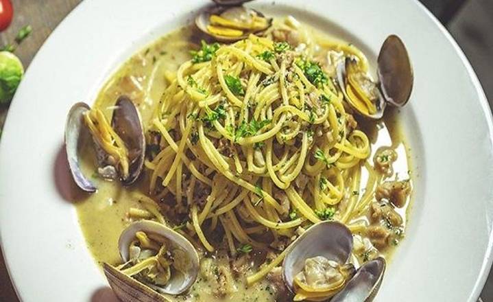 Order Clam Pasta food online from Million Crab store, West Chester on bringmethat.com