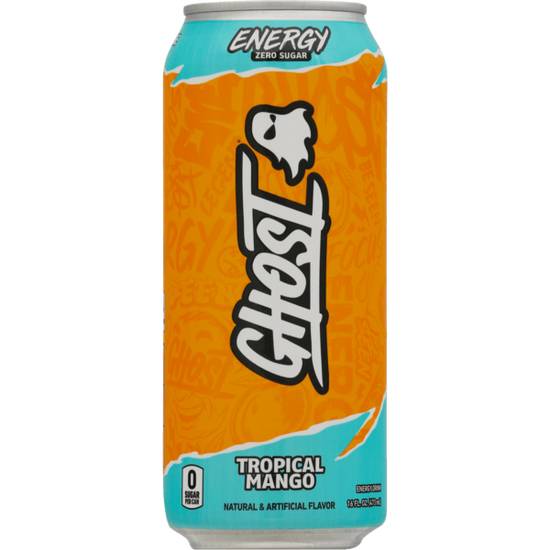 Order Ghost Energy Tropical Mango 16oz food online from Caseys Carry Out Pizza store, Papillion on bringmethat.com
