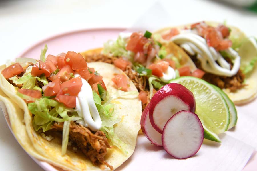 Order 20. Tinga Taco Rancheros food online from El Chilito Loco store, Philadelphia on bringmethat.com