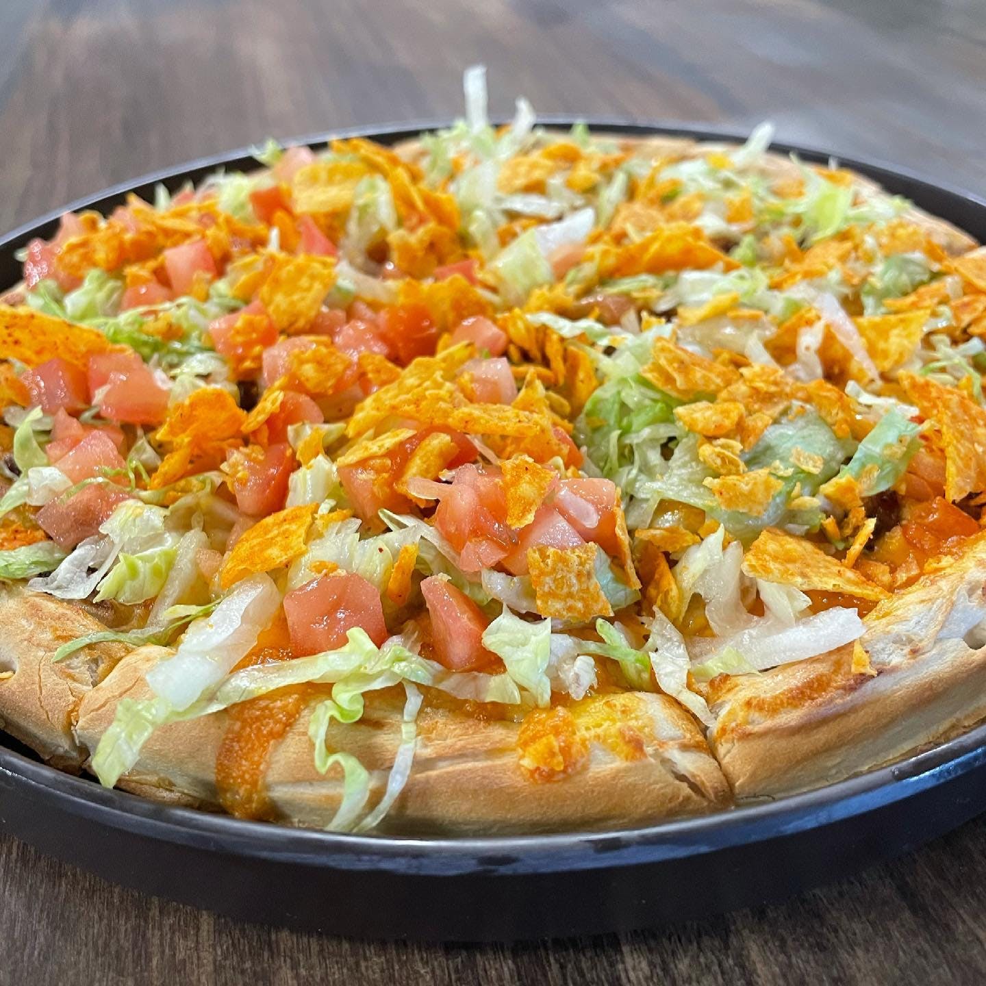 Order Taco Pizza - 10'' food online from Billy Jack Pizza Pub store, Kearney on bringmethat.com