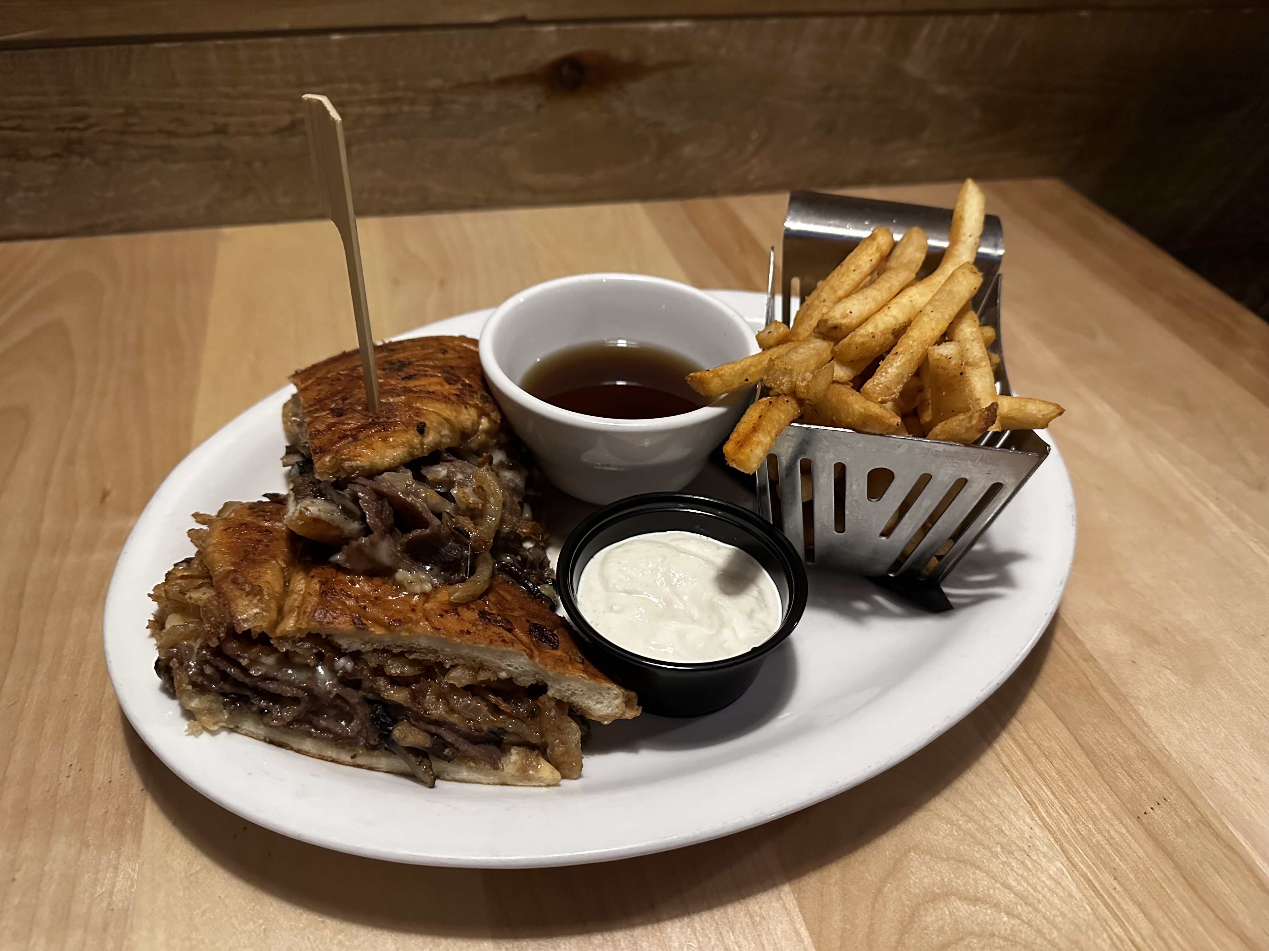 Order Prime Rib Dip food online from B52 Burgers & Brew store, Inver Grove Heights on bringmethat.com