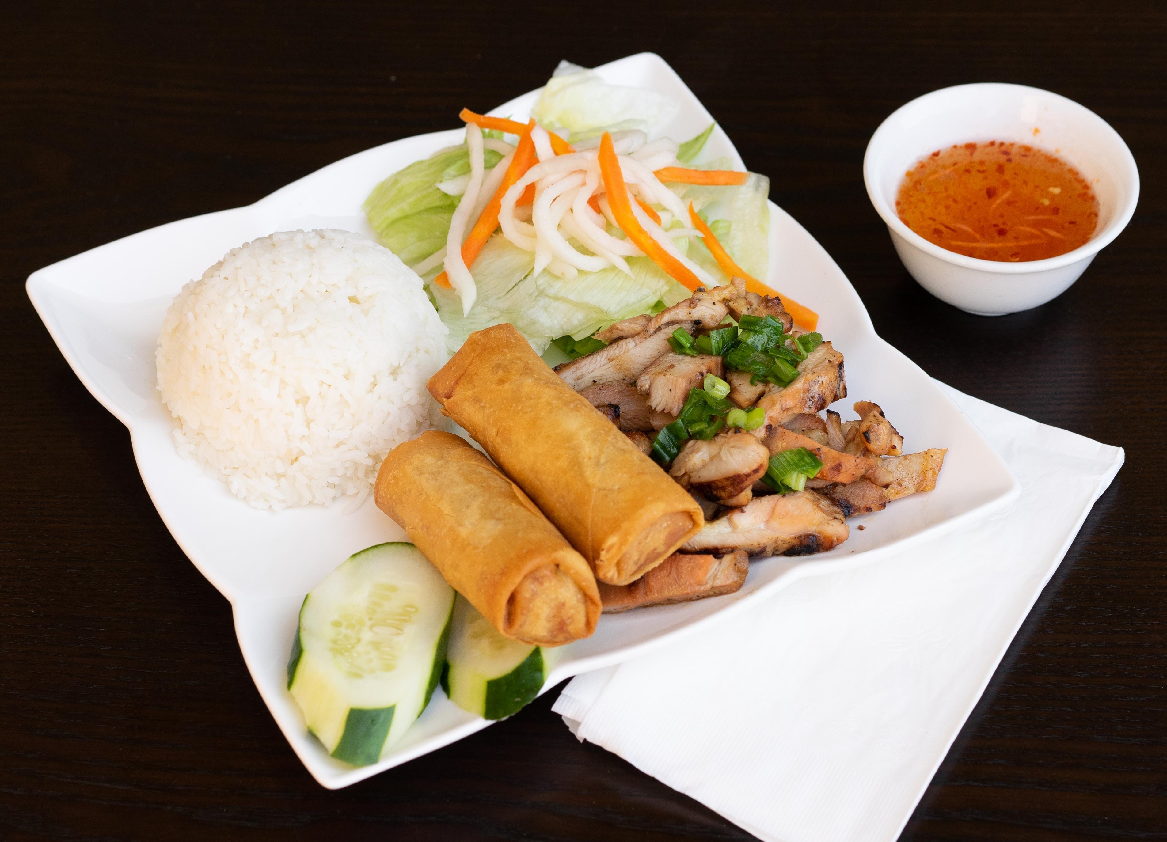 Order Chicken, Egg Rolls Rice food online from Pho Wagon store, San Jose on bringmethat.com