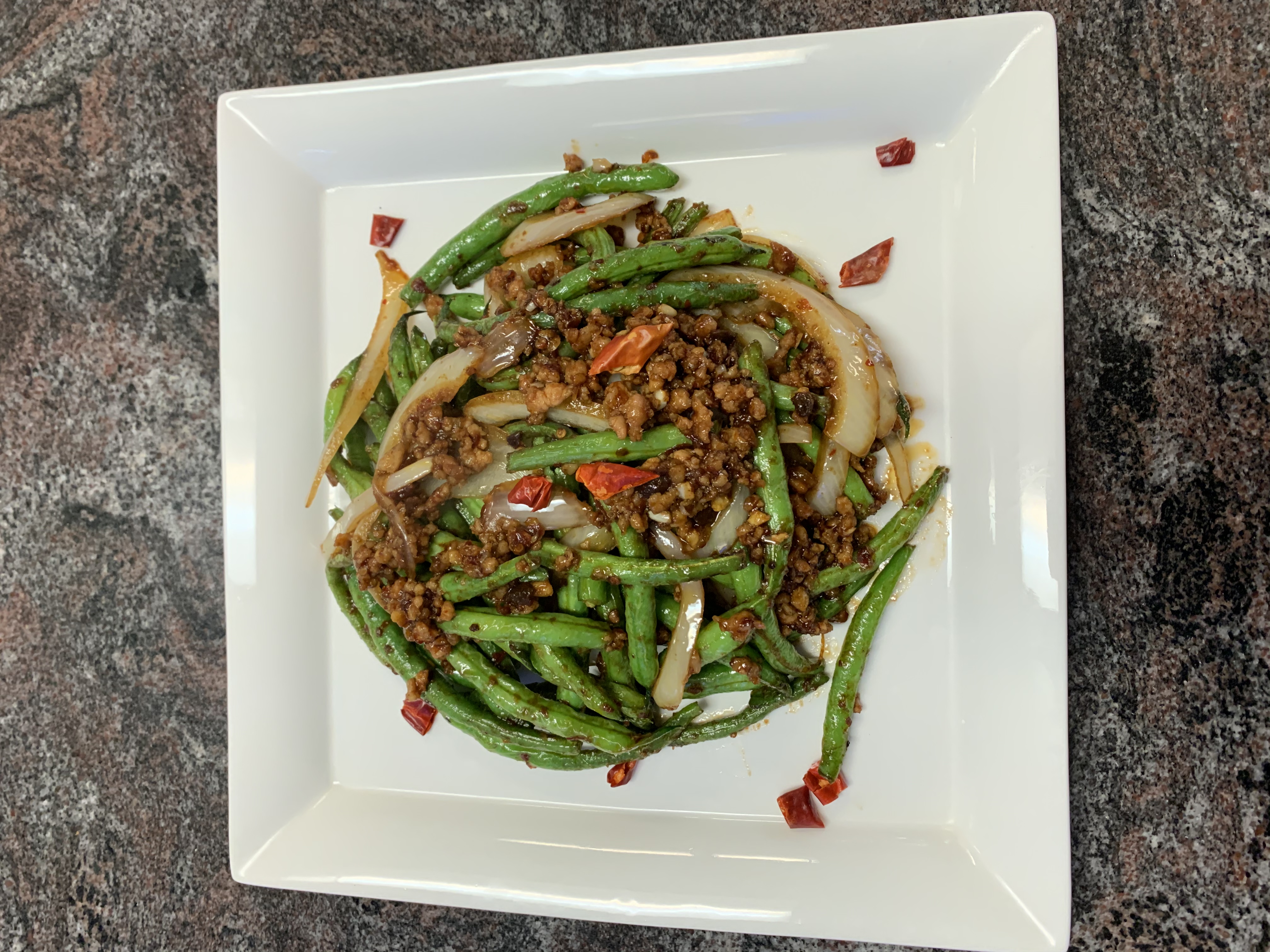 Order String Bean with Spicy Garlic Sauce food online from Lees House Chinese Takeout store, San Jose on bringmethat.com