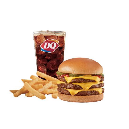 Order Original Cheeseburger 1/2lb* Triple Combo food online from Dairy Queen Grill & Chill store, Indianapolis on bringmethat.com