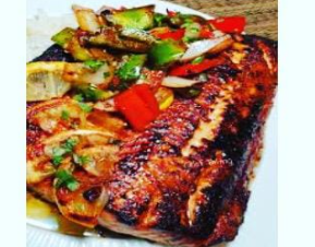 Order Jerk Salmon All Day food online from One Love Jamaican Restaurant store, Toledo on bringmethat.com