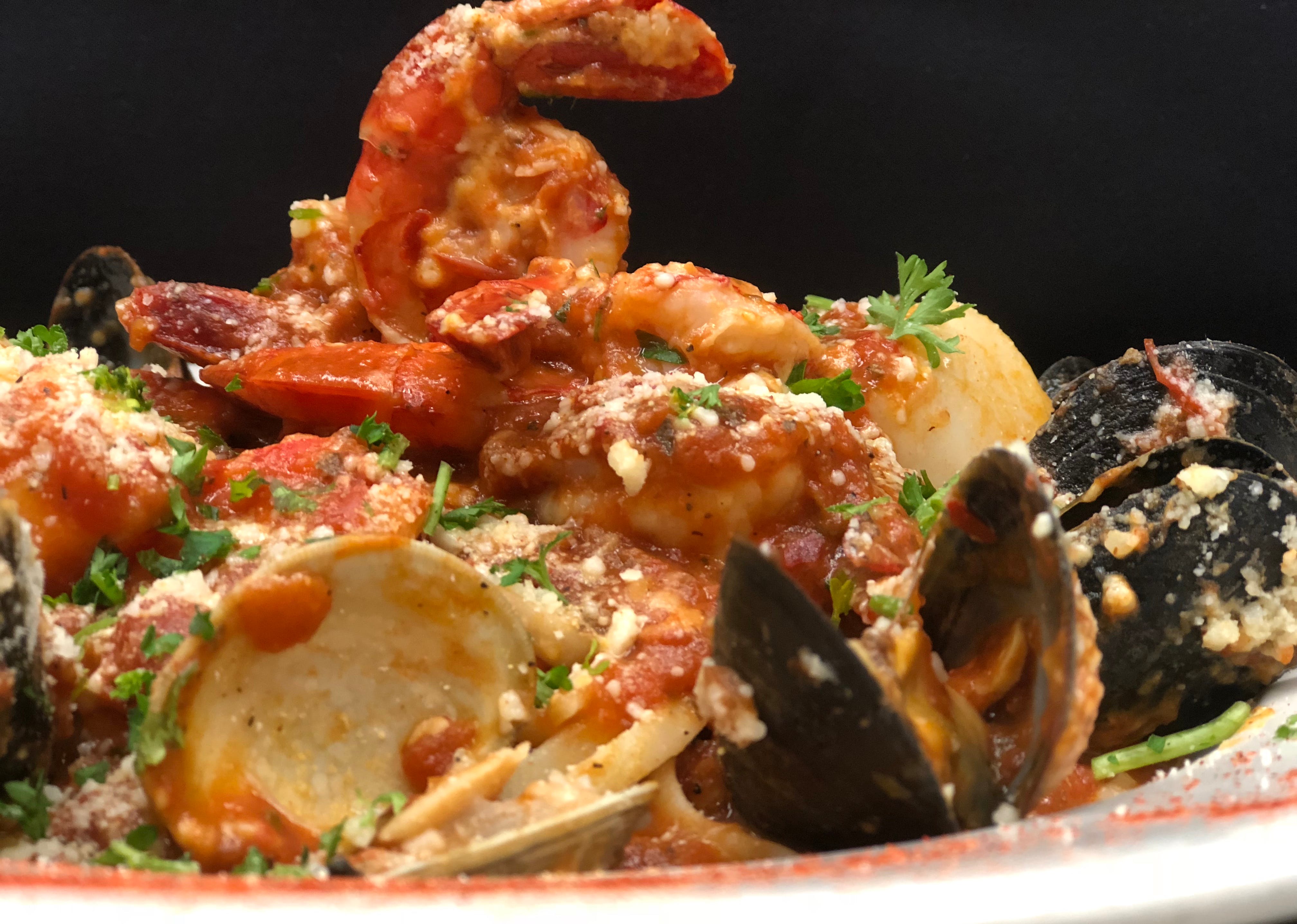 Order Seafood Diablo - Entree food online from Zorba's Greek Italian store, Richmond on bringmethat.com