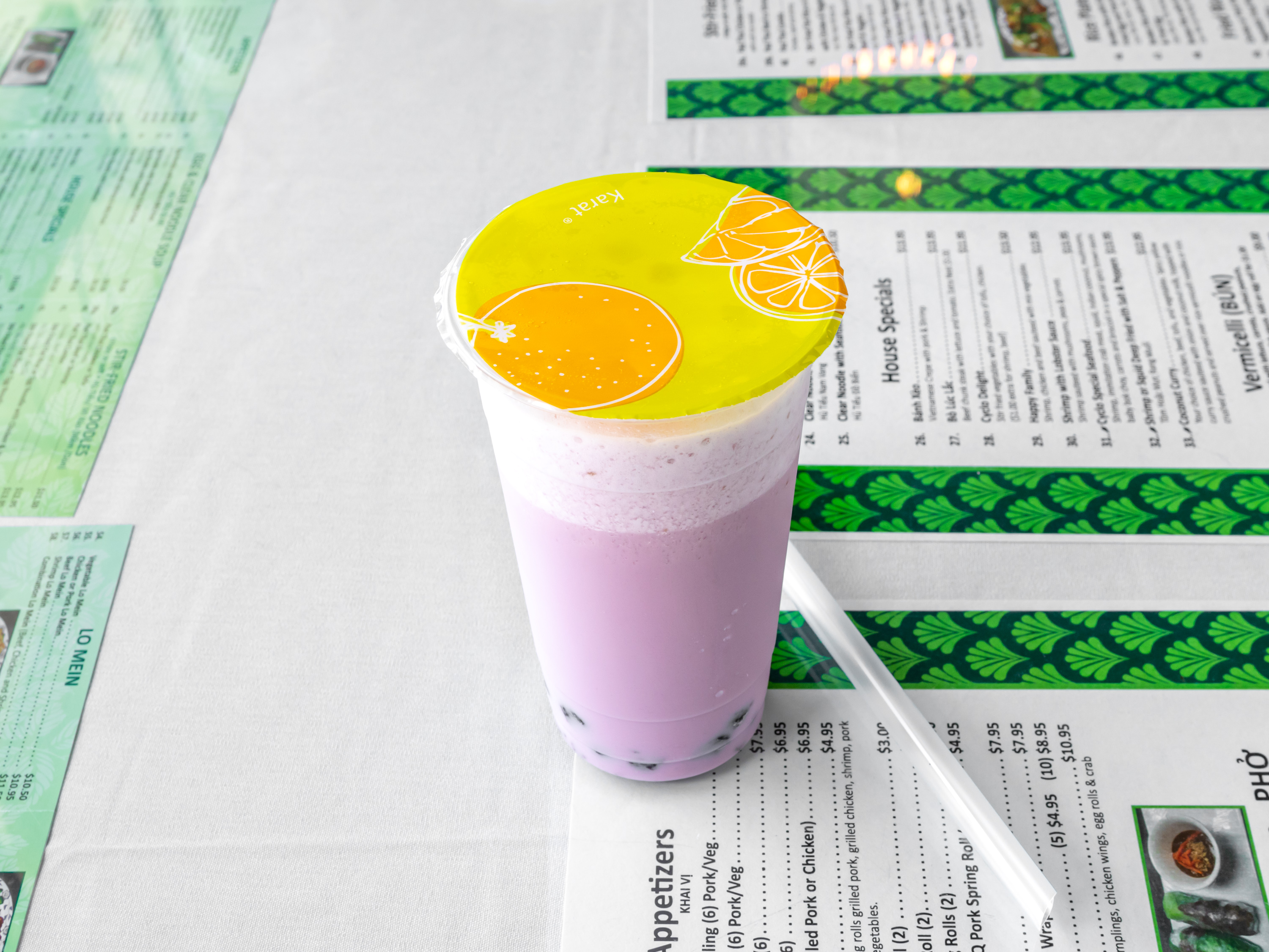 Order 93. Taro Smoothie food online from Cyclo Restaurant store, Austin on bringmethat.com