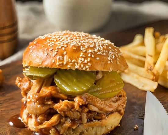 Order Pulled BBQ Chicken & Fries food online from Wingman store, Terre Haute on bringmethat.com