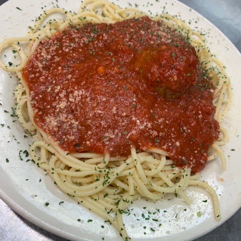 Order Spaghetti - Half food online from Saucy's Pizza store, Littleton on bringmethat.com