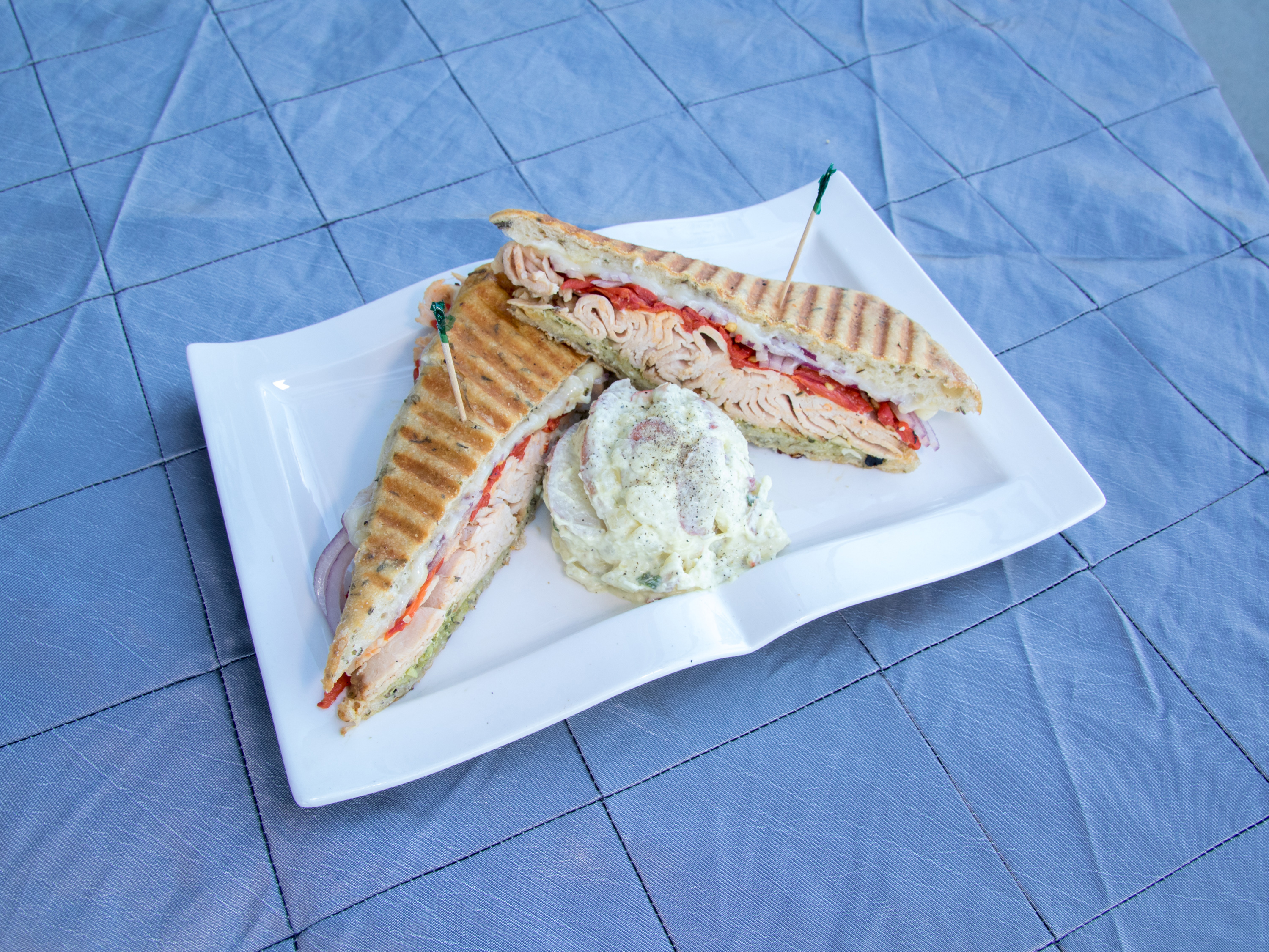 Order Chicken Pesto Panini food online from Gateway Deli And Cafe store, Ontario on bringmethat.com
