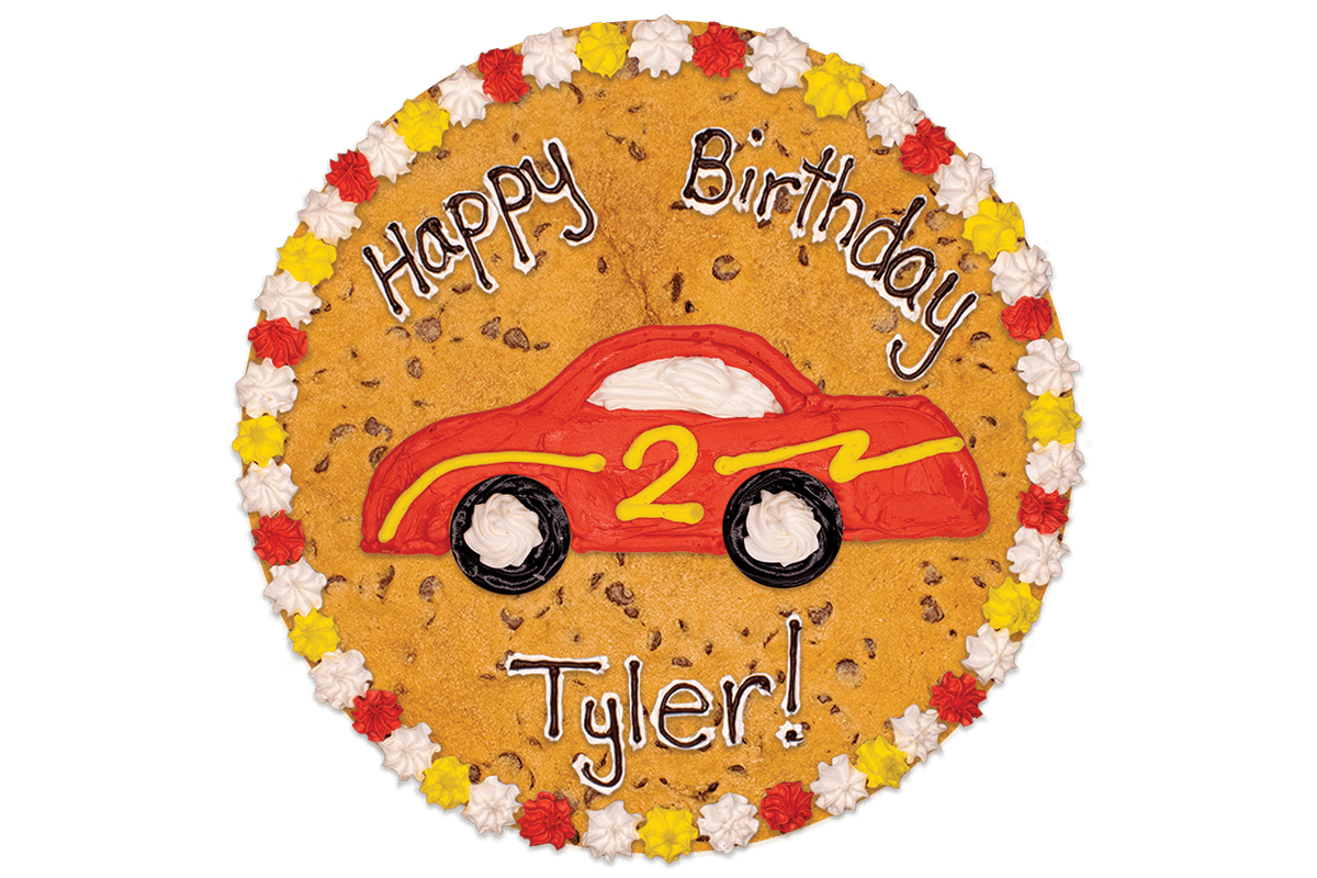 Order #425: Birthday Race Car food online from Nestle Toll House Cafe store, Friendswood on bringmethat.com