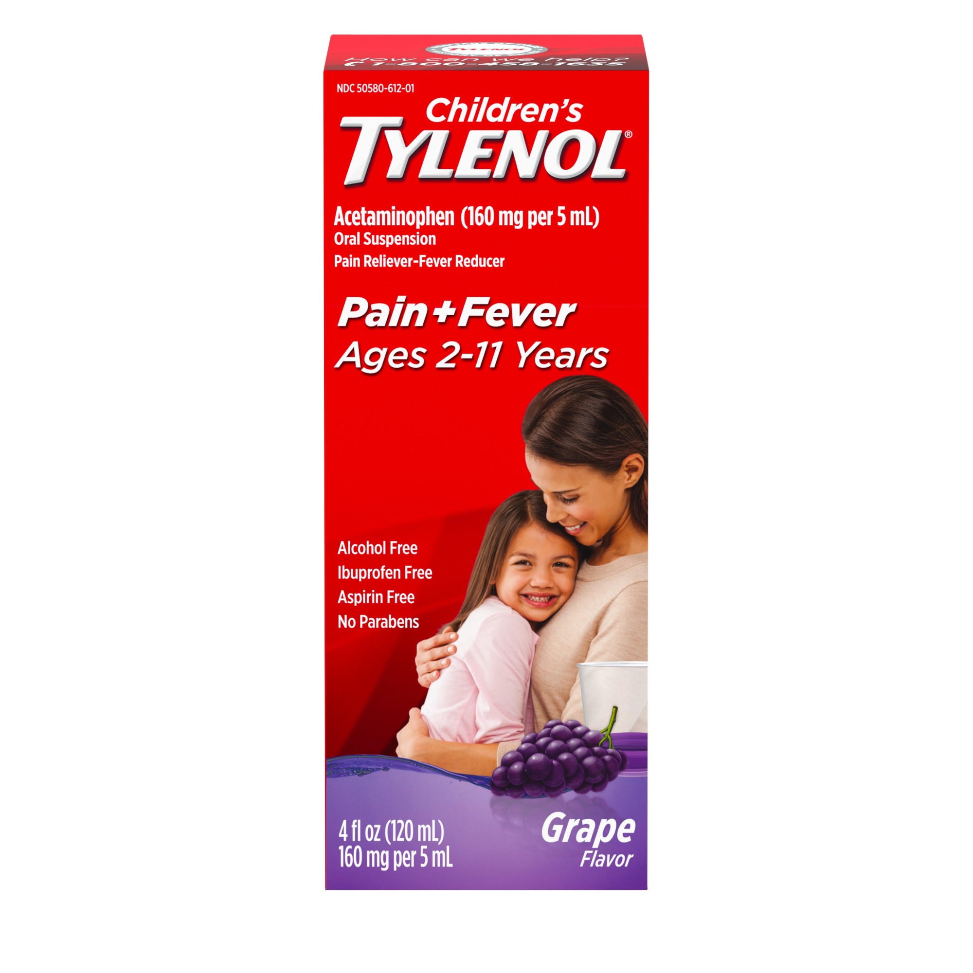Order Tylenol Children's Pain + Fever Relief Cold Medicine - Grape, 4 fl oz food online from Rite Aid store, REEDLEY on bringmethat.com