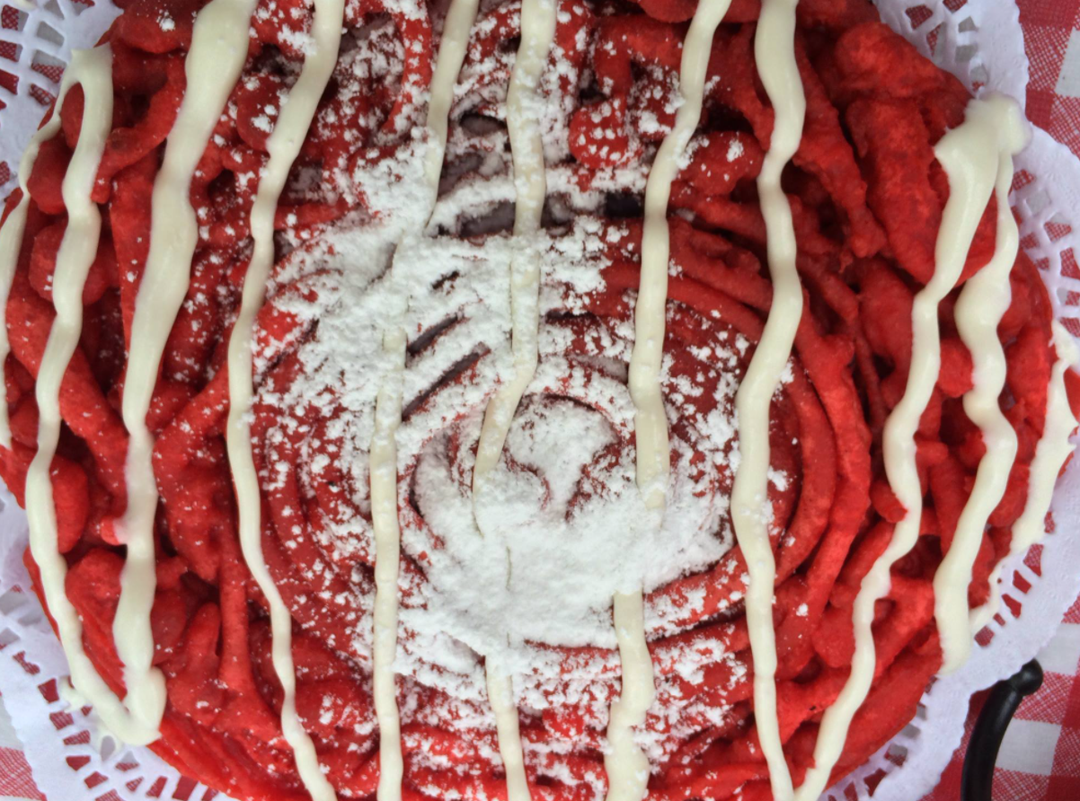Order Fried Red Velvet Onion Rings food online from Red Velvet Funnel Cakes store, Baltimore on bringmethat.com
