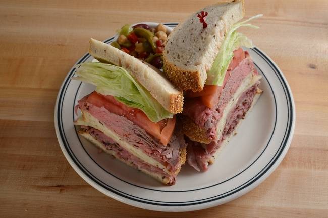 Order Hot Pastrami Rare Roast Beef and Swiss food online from Brents Deli store, Westlake Village on bringmethat.com