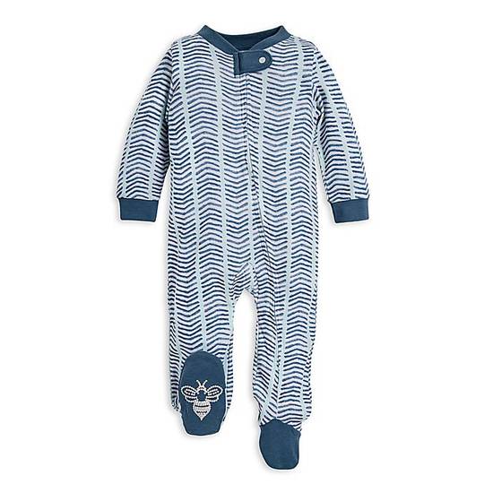 Order Burt's Bees Baby® Size 0-3M Watercolor Chevron Organic Cotton Sleep and Play in Blue food online from Bed Bath & Beyond store, Lancaster on bringmethat.com