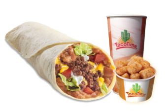 Order 2. Seasoned Beef Super Soft Taco Combo Meal food online from Tacotime store, Logan on bringmethat.com