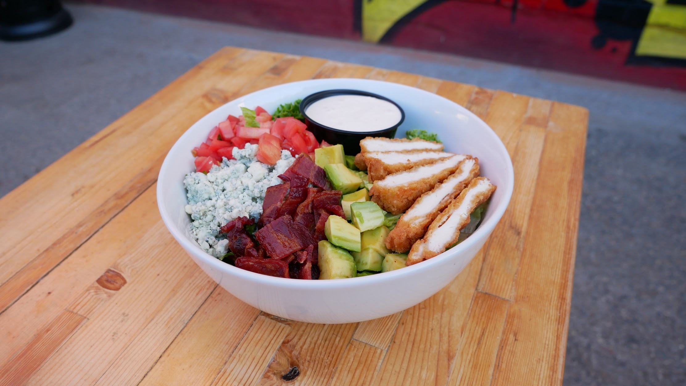 Order Crispy Chicken Cobb Salad food online from Red Door Brewing Co. Dowtown store, Albuquerque on bringmethat.com