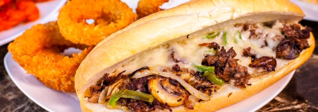 Order Philly Cheese Steak food online from Grand Pizza store, Las Vegas on bringmethat.com