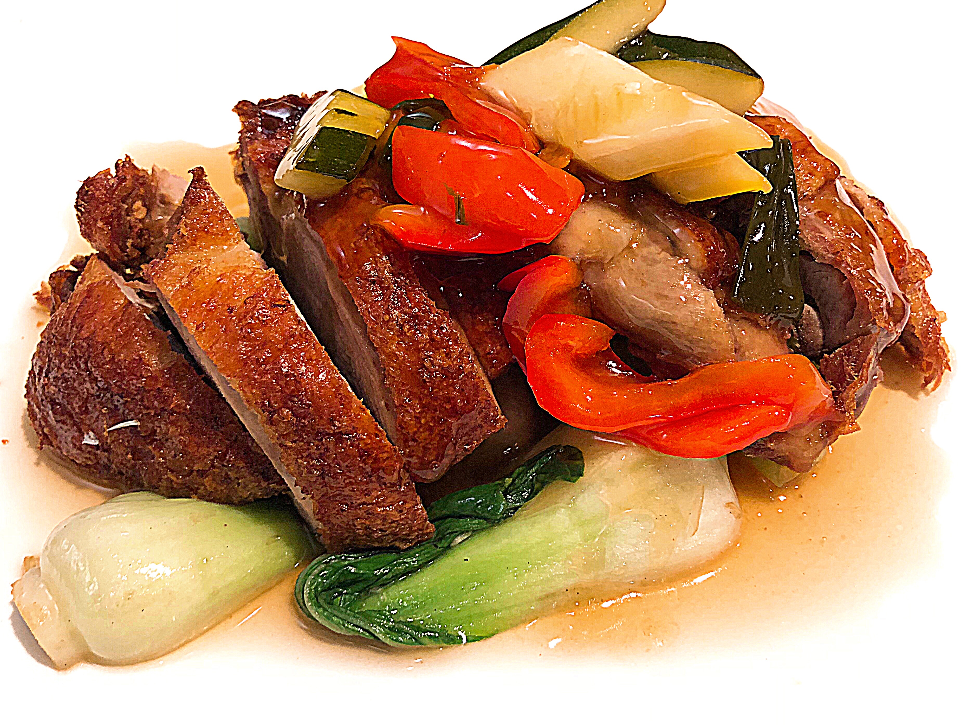 Order Home-Style Duck Dinner food online from Thai Amarin store, Newton on bringmethat.com