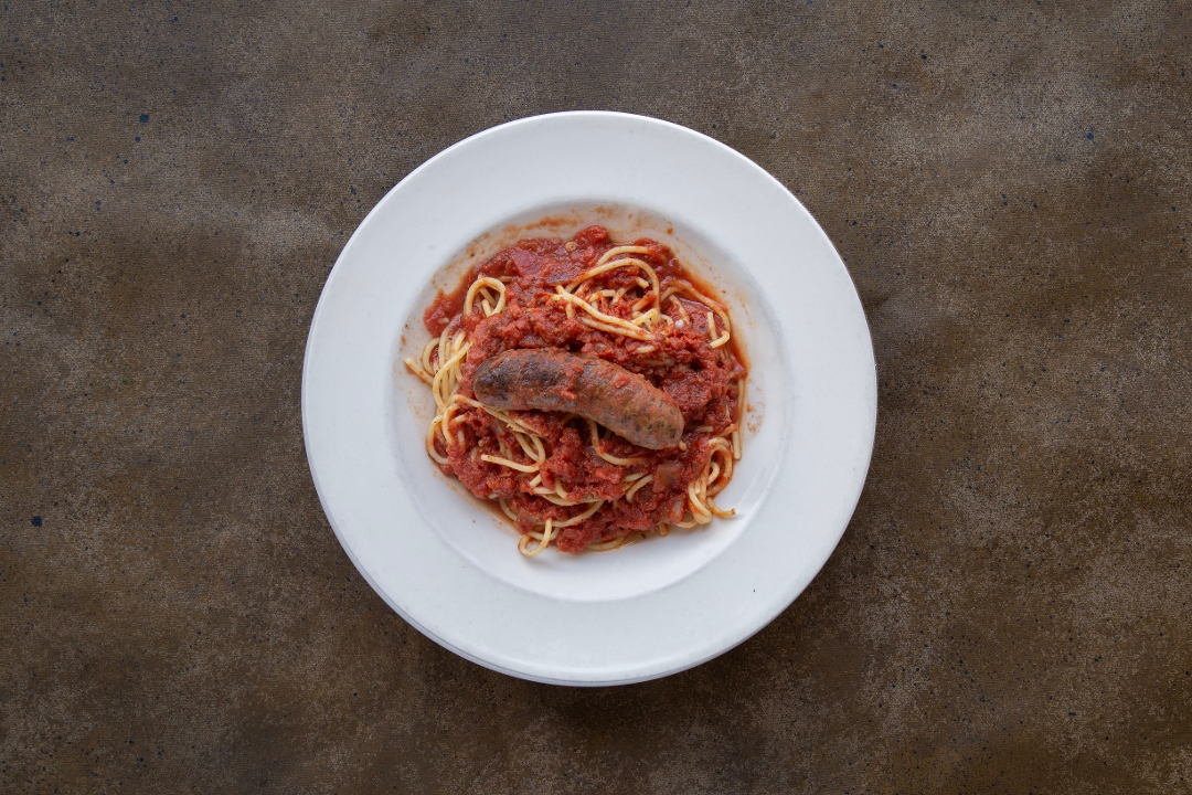 Order Spaghetti Sausage food online from Mio Vicino store, Santa Clara on bringmethat.com