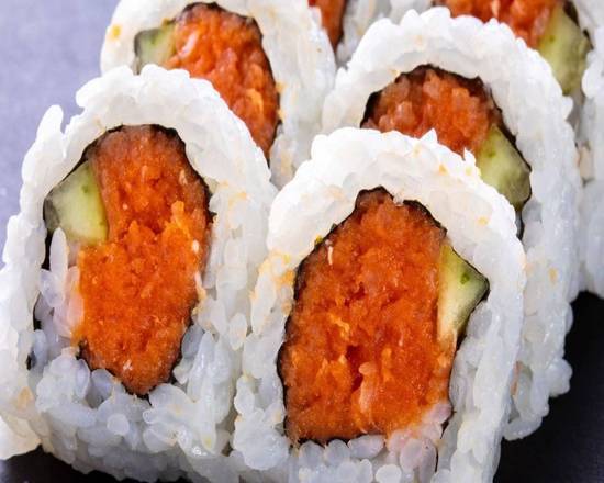 Order Spicy Tuna Roll (8 Pcs) food online from SushiStop Culver City store, Culver City on bringmethat.com