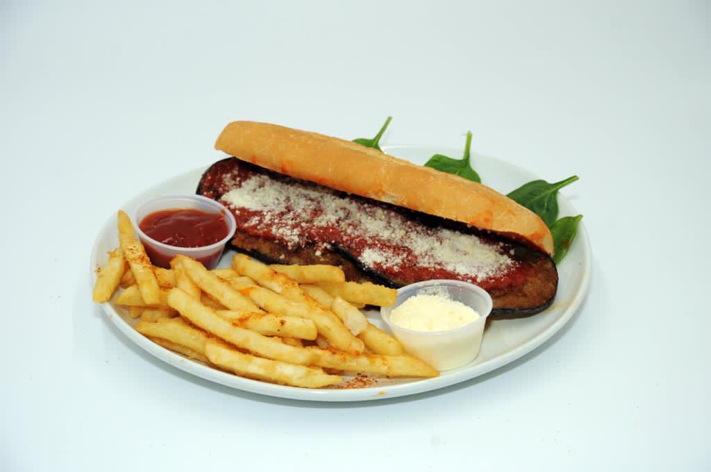 Order Eggplant Parmesan food online from Pizza Movers & Calzones store, Washington on bringmethat.com