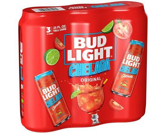Order Bud Light Chelada Variety, 3pk-25oz can beer (4.2% ABV) food online from Samco Food Store store, Bakersfield on bringmethat.com