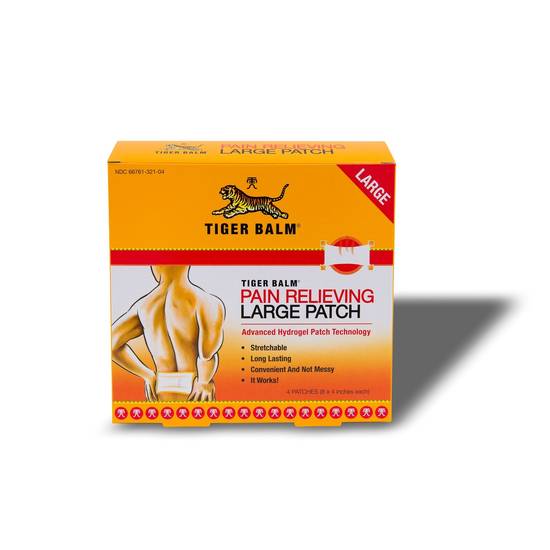 Order Tiger Balm Pain Relieving Patch Large (4 ct) food online from Rite Aid store, CONCORD on bringmethat.com