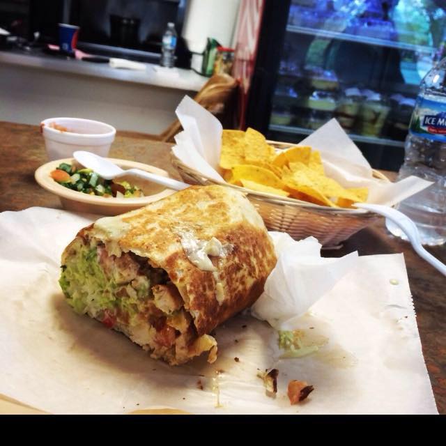 Order Chicken Burrito food online from Whata Taco Authentic Mexican Food store, Country Club Hills on bringmethat.com