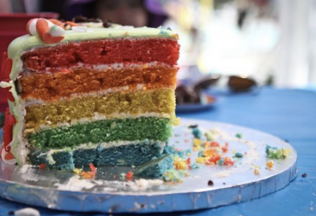 Order The new Italian Rainbow  cake   food online from District North store, Columbus on bringmethat.com