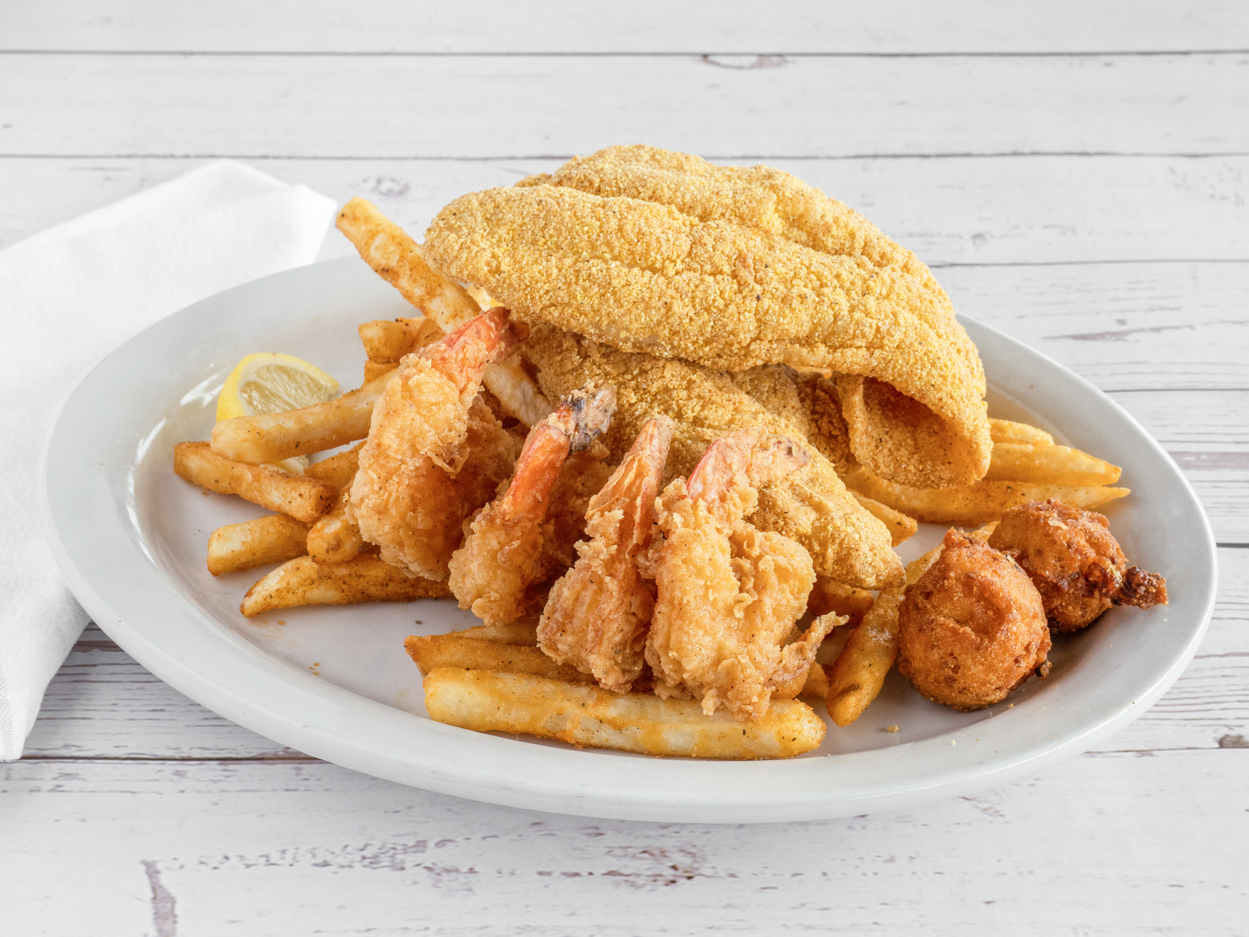 Order Shrimp & Catchfish Combo food online from The Catch store, Oklahoma City on bringmethat.com