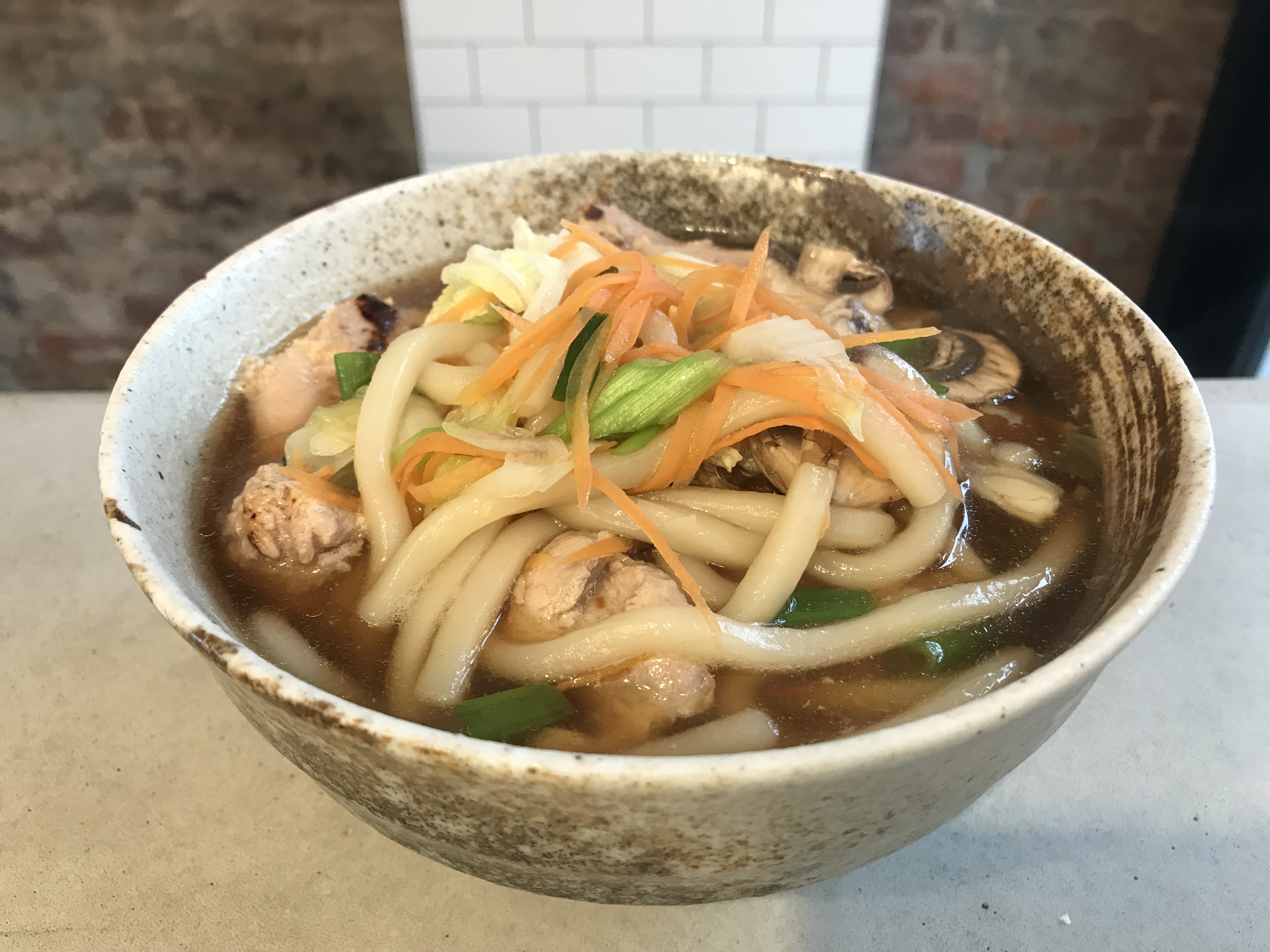 Order Udon with Vegetable, Chicken in Homemade Broth food online from Shinsen store, New York on bringmethat.com