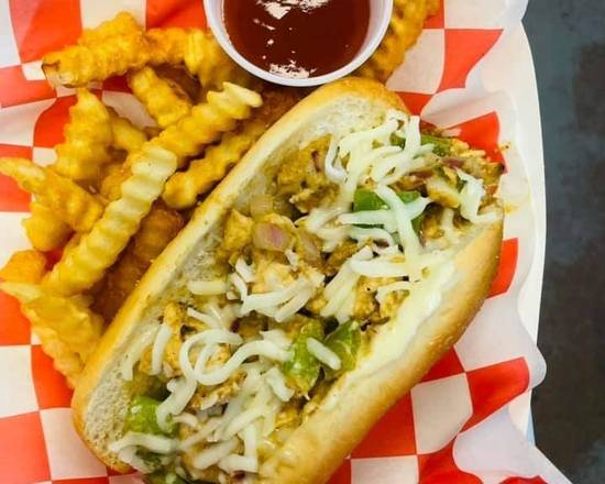 Order Chicken Malai boti Philly Sandwich food online from 8 Fahrenheit store, Lawrenceville on bringmethat.com