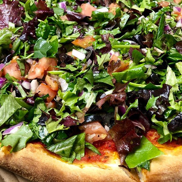 Order Salad Pizza food online from Calabria Pizza store, Oradell on bringmethat.com