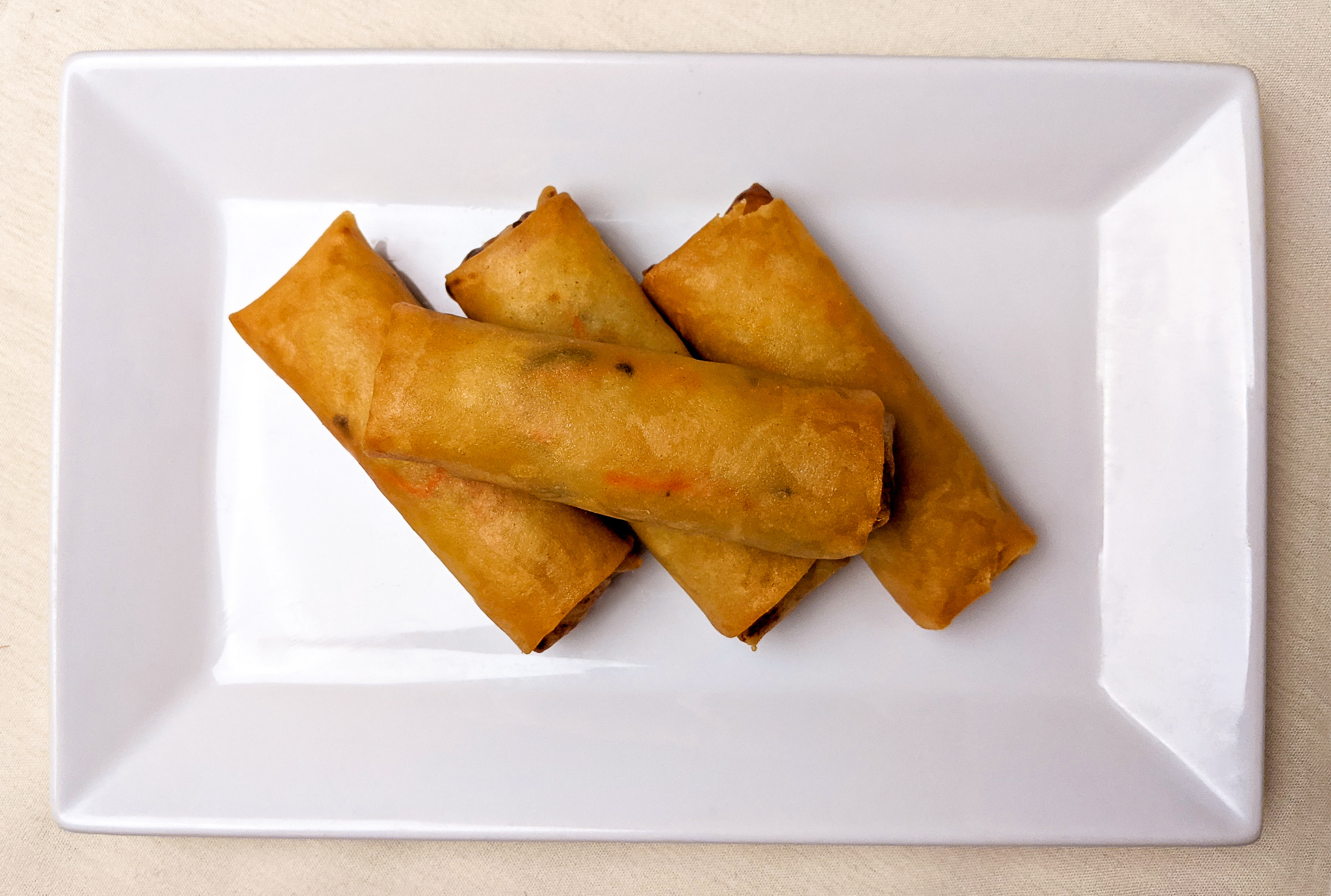 Order Vegetable Spring Roll (1pc) food online from Evergreen on 38th Street store, New York on bringmethat.com