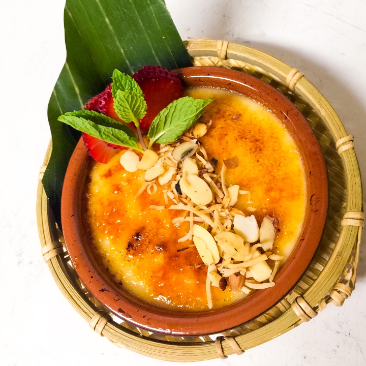 Order Coconut Almond Crunch Creme Brulee food online from Indie Cafe store, Chicago on bringmethat.com