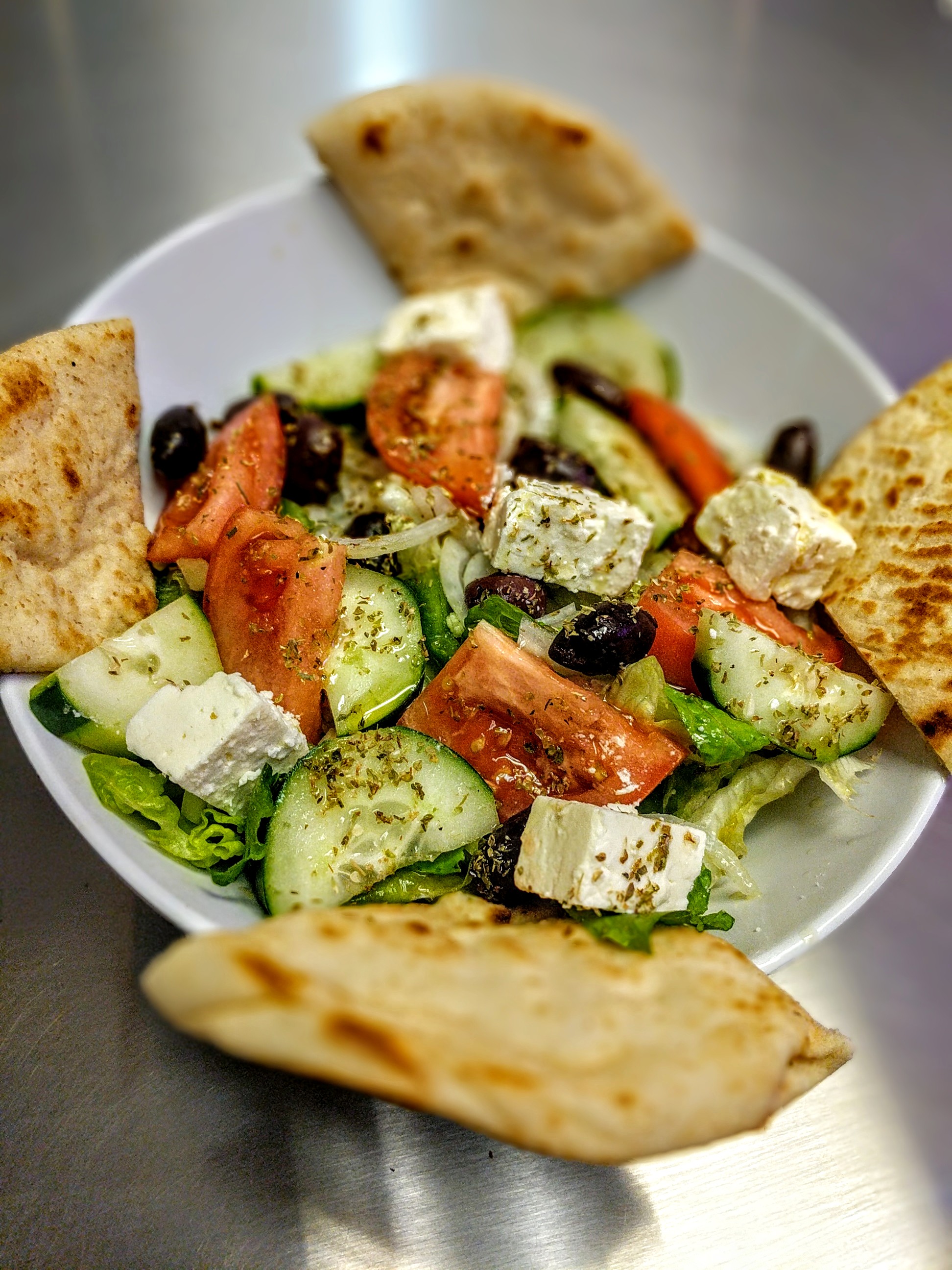 Order Greek Salad food online from Eagle Restaurant store, Downers Grove on bringmethat.com