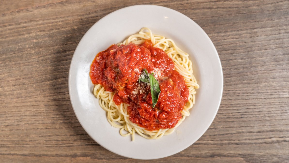 Order Pasta with Meatballs and Sauce food online from Julian Italian Pizzeria & Kitchen store, San Antonio on bringmethat.com