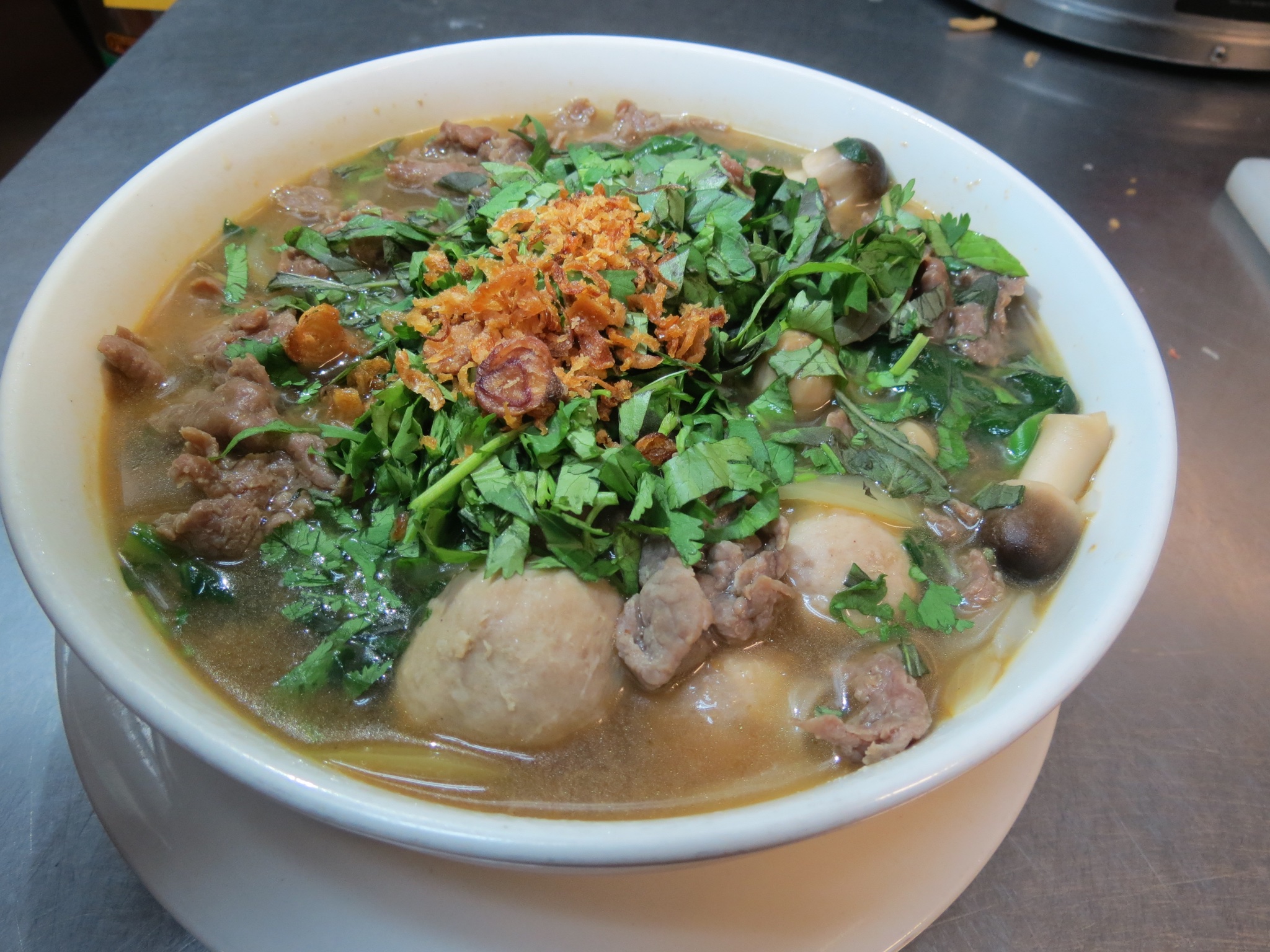 Order 24. Thai Boat Beef Noodle Soup food online from Lucky Kitchen store, Eastvale on bringmethat.com