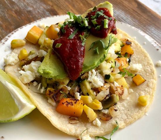 Order Roasted Vegetable Tacos. food online from Gringos & Mariachis store, Bethesda on bringmethat.com